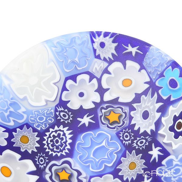 エルコーレモレッティ ミレフィオーリ ミニプレート ラウンド 7cm ブルー系 B