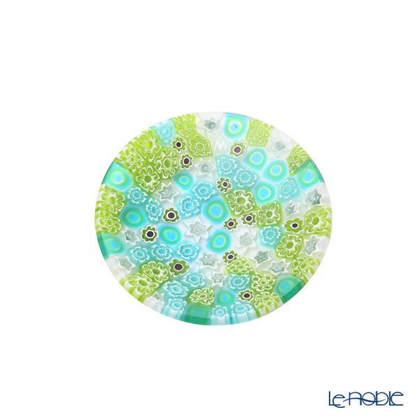 エルコーレモレッティ ミレフィオーリ ミニプレート ラウンド 7cm グリーン系 211