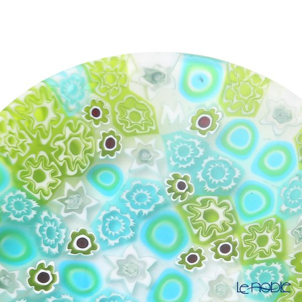 エルコーレモレッティ ミレフィオーリ ミニプレート ラウンド 7cm グリーン系 211