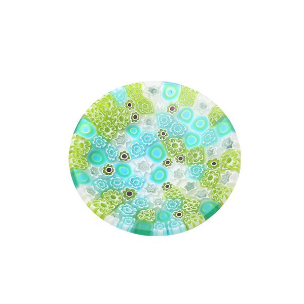 エルコーレモレッティ ミレフィオーリ ミニプレート ラウンド 7cm グリーン系 211