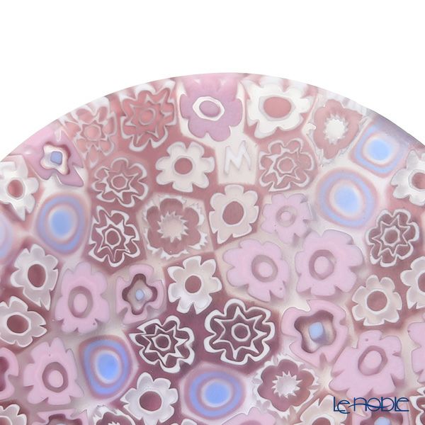 エルコーレモレッティ ミレフィオーリ ミニプレート ラウンド 7cm ピンク系 214