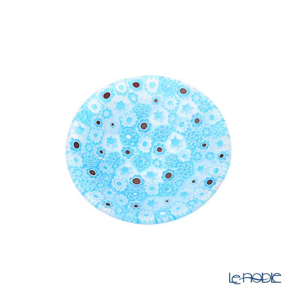 エルコーレモレッティ ミレフィオーリ ミニプレート ラウンド 7cm ライトブルー 216