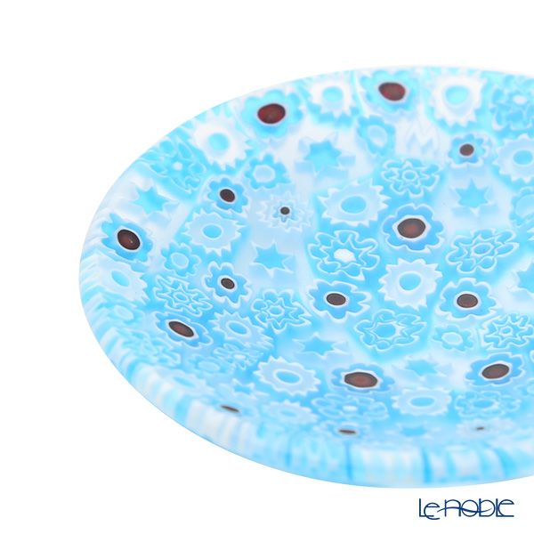 エルコーレモレッティ ミレフィオーリ ミニプレート ラウンド 7cm ライトブルー 216