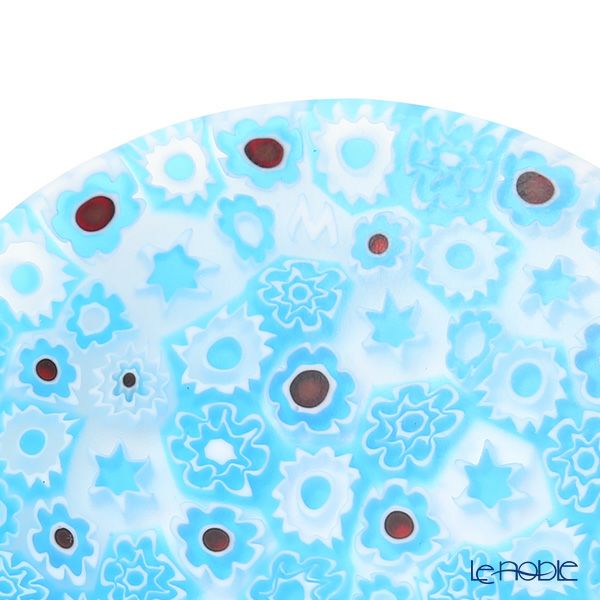 エルコーレモレッティ ミレフィオーリ ミニプレート ラウンド 7cm ライトブルー 216