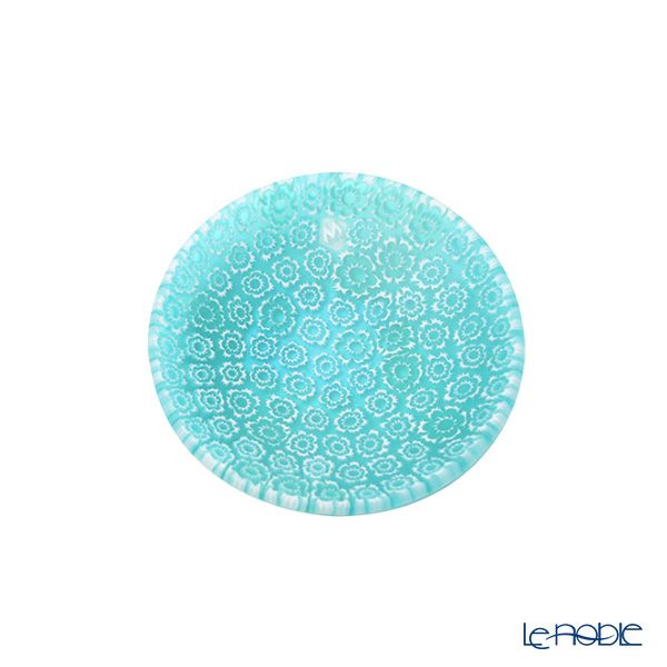 エルコーレモレッティ ミレフィオーリ ミニプレート ラウンド 7cm エメラルドグリーン 159