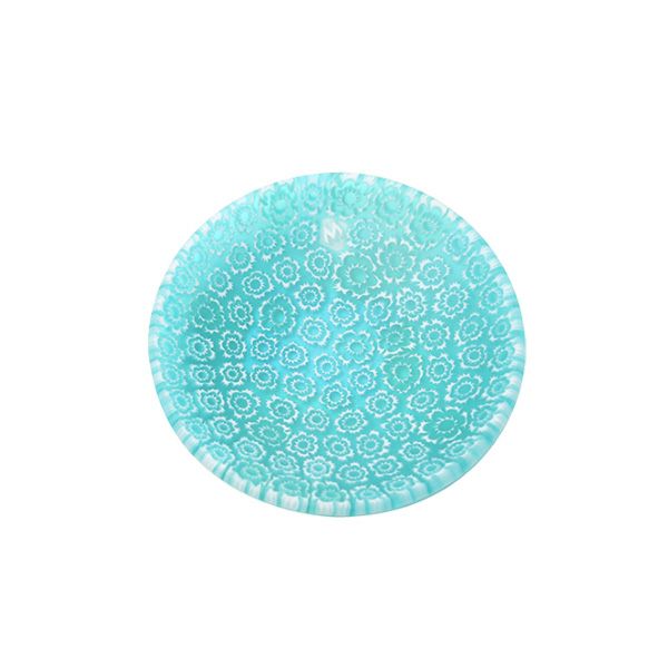 エルコーレモレッティ ミレフィオーリ ミニプレート ラウンド 7cm エメラルドグリーン 159