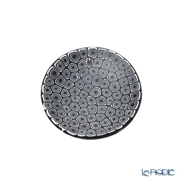 エルコーレモレッティ ミレフィオーリ ミニプレート ラウンド 7cm ネンリン／ブラック 66