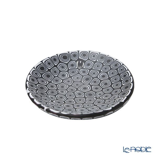 エルコーレモレッティ ミレフィオーリ ミニプレート ラウンド 7cm ネンリン／ブラック 66