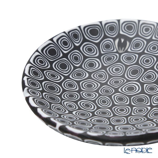 エルコーレモレッティ ミレフィオーリ ミニプレート ラウンド 7cm ネンリン／ブラック 66