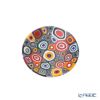 エルコーレモレッティ ミレフィオーリ ミニプレート ラウンド 7cm アースブラック×レッド×オレンジ系 001