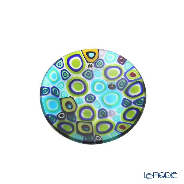 エルコーレモレッティ ミレフィオーリ ミニプレート ラウンド 7cm パープル系 300