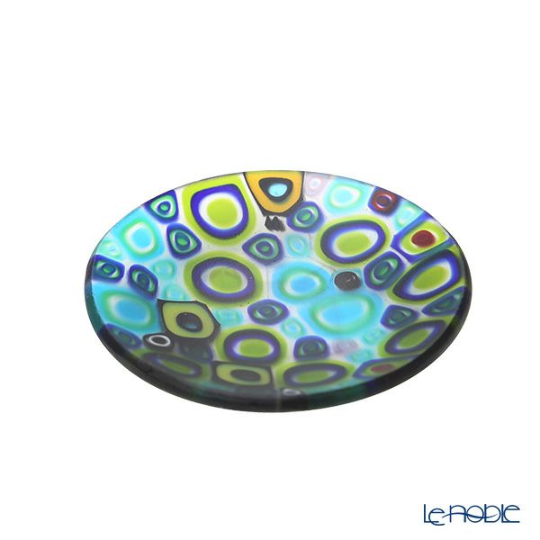 エルコーレモレッティ ミレフィオーリ ミニプレート ラウンド 7cm パープル系 300