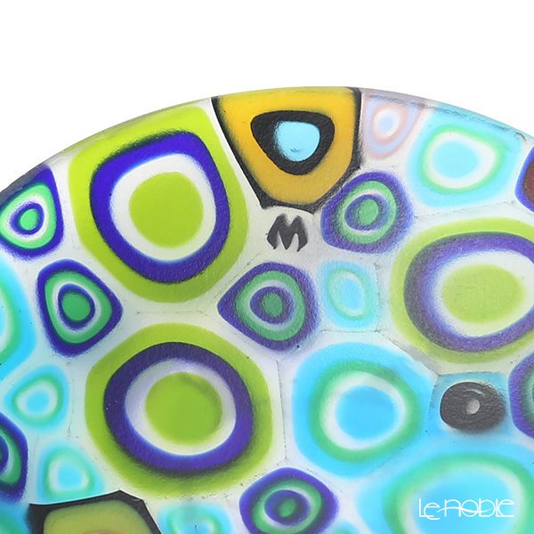 エルコーレモレッティ ミレフィオーリ ミニプレート ラウンド 7cm パープル系 300