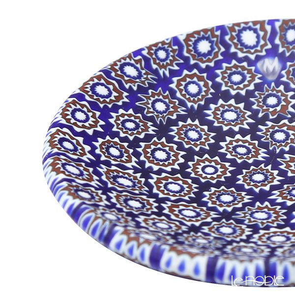 エルコーレモレッティ ミレフィオーリ ミニプレート ラウンド 7cm ネイビー×レッド×ホワイト 60