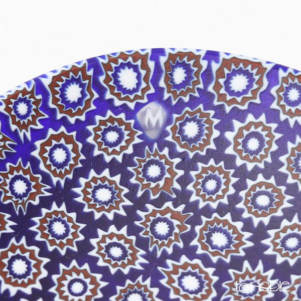 エルコーレモレッティ ミレフィオーリ ミニプレート ラウンド 7cm ネイビー×レッド×ホワイト 60