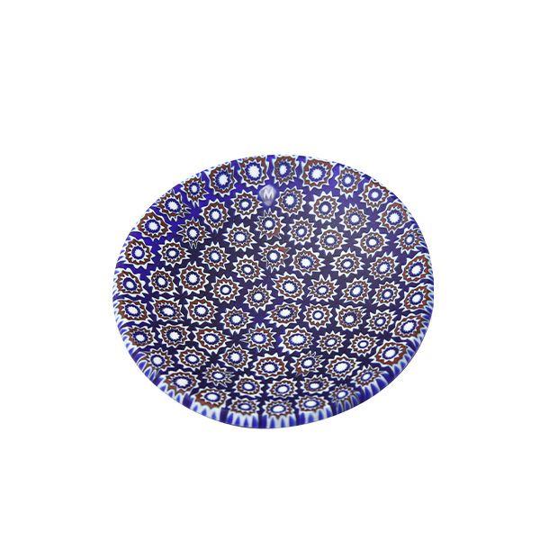 エルコーレモレッティ ミレフィオーリ ミニプレート ラウンド 7cm ネイビー×レッド×ホワイト 60