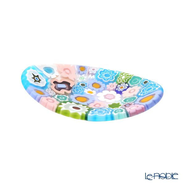 エルコーレモレッティ ミレフィオーリ ミニプレート オーバル 7×5cm パステル多彩 200