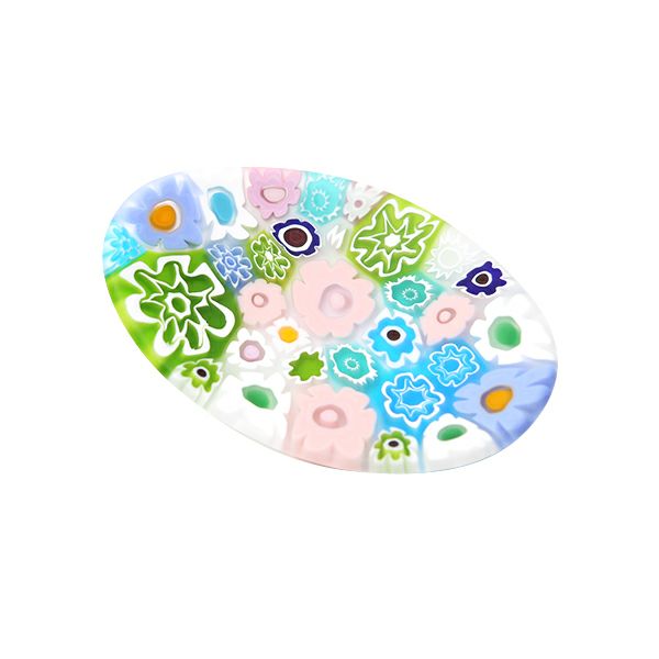 エルコーレモレッティ ミレフィオーリ ミニプレート オーバル 7×5cm パステル多彩 200