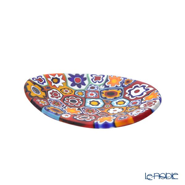 エルコーレモレッティ ミレフィオーリ ミニプレート オーバル 7×5cm ゲンショク多彩 100