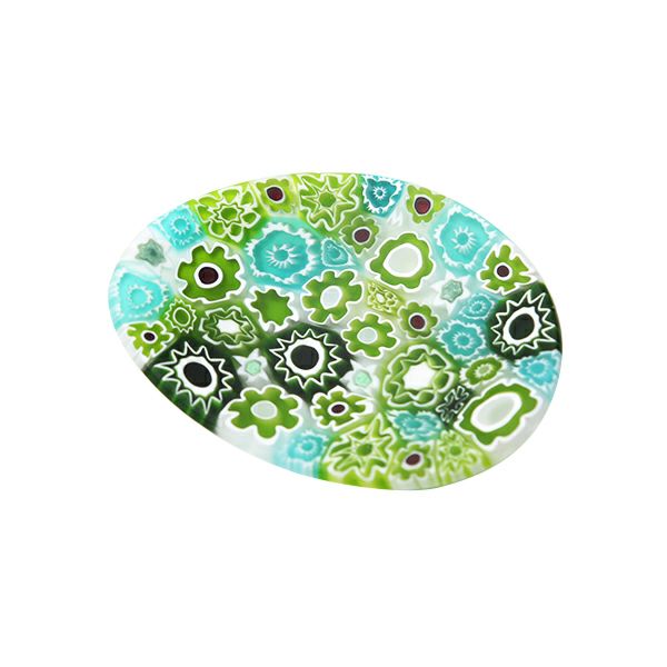 エルコーレモレッティ ミレフィオーリ ミニプレート オーバル 7×5cm