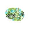 エルコーレモレッティ ミレフィオーリ ミニプレート オーバル 7×5cm グリーン系 G