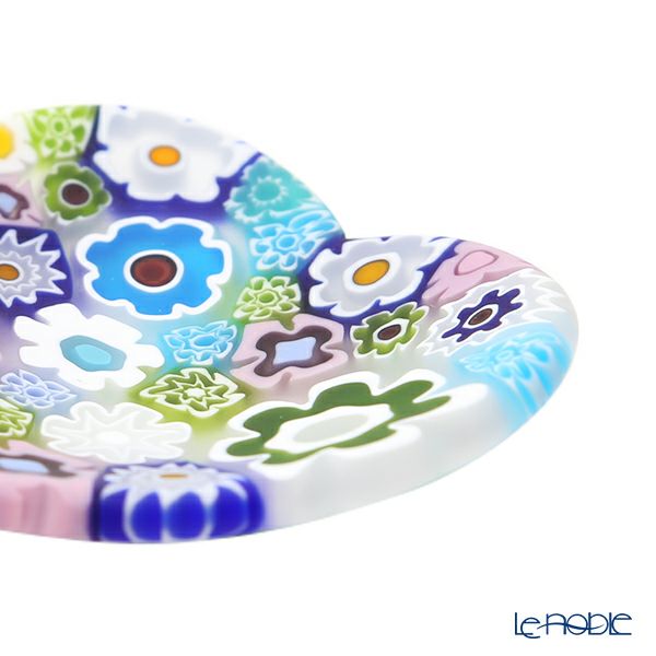 エルコーレモレッティ ミレフィオーリ ミニプレート ハート 7×7cm パステル多彩 200