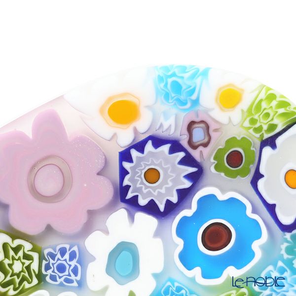 エルコーレモレッティ ミレフィオーリ ミニプレート ハート 7×7cm パステル多彩 200