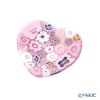 エルコーレモレッティ ミレフィオーリ ミニプレート ハート 7×7cm ピンク系 P