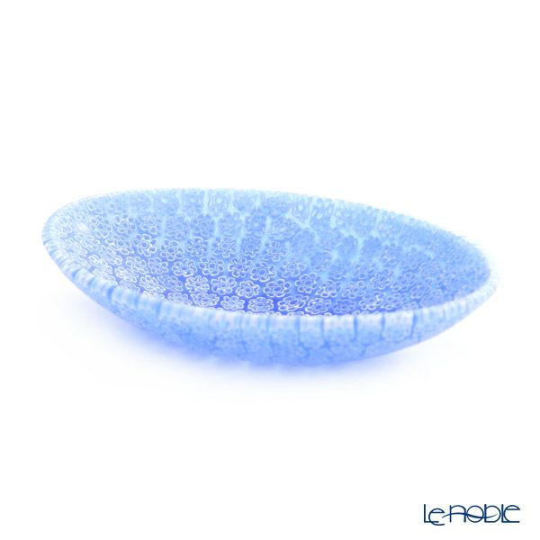 エルコーレモレッティ ミレフィオーリ プレート 7.5×10.5cm マリンブルー 53