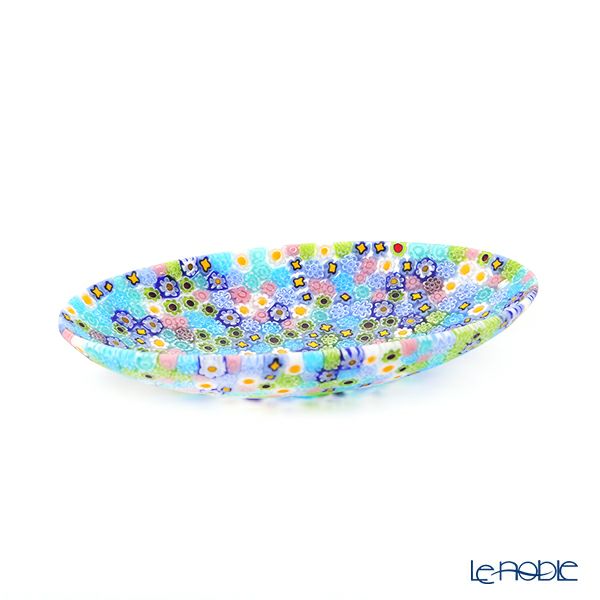 エルコーレモレッティ ミレフィオーリ オーバルプレート 10.5×16.5cm パステル多彩（200）