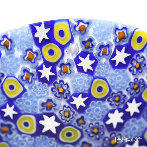 エルコーレモレッティ ミレフィオーリ オーバルプレート 10.5×16.5cm ブルー系 212