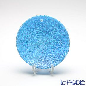 エルコーレモレッティ ミレフィオーリ プレート 8cm ブルー（49）