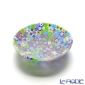 エルコーレモレッティ ミレフィオーリ プレート 8cm パステル多彩（200）