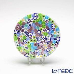 エルコーレモレッティ ミレフィオーリ プレート 8cm パステル多彩（200）