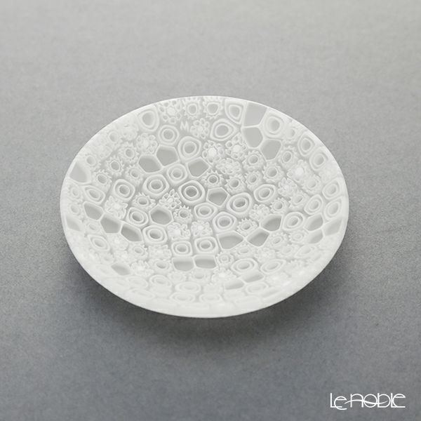 エルコーレモレッティ ミレフィオーリ プレート 8cm ホワイト（210）豆皿