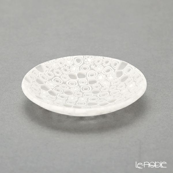 エルコーレモレッティ ミレフィオーリ プレート 8cm ホワイト（210）豆皿