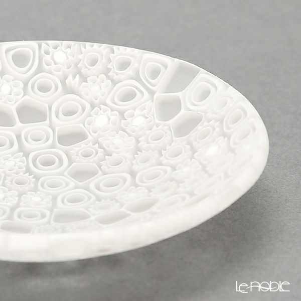 エルコーレモレッティ ミレフィオーリ プレート 8cm ホワイト（210）豆皿