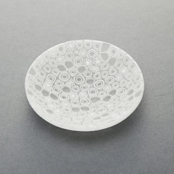 エルコーレモレッティ ミレフィオーリ プレート 8cm ホワイト（210）豆皿