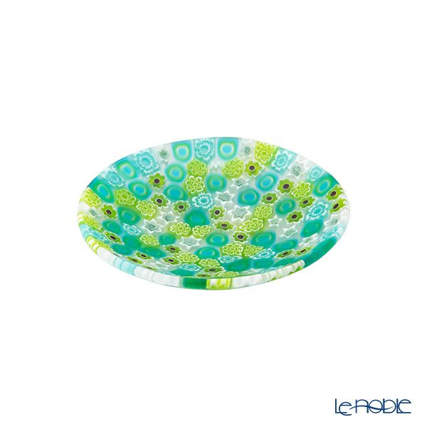 エルコーレモレッティ ミレフィオーリ プレート 8cm グリーン系（211）