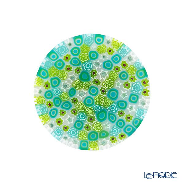 エルコーレモレッティ ミレフィオーリ プレート 8cm グリーン系（211）