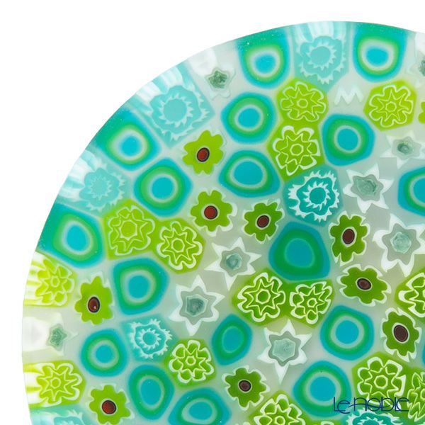 エルコーレモレッティ ミレフィオーリ プレート 8cm グリーン系（211）
