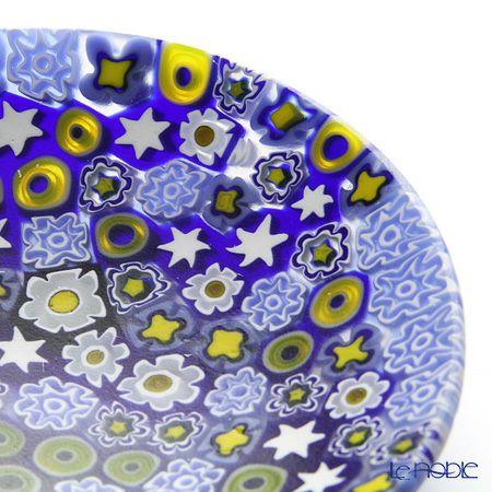 エルコーレモレッティ ミレフィオーリ プレート 8cm ブルー系（212）