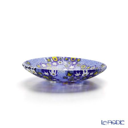 エルコーレモレッティ ミレフィオーリ プレート 8cm ブルー系（212）