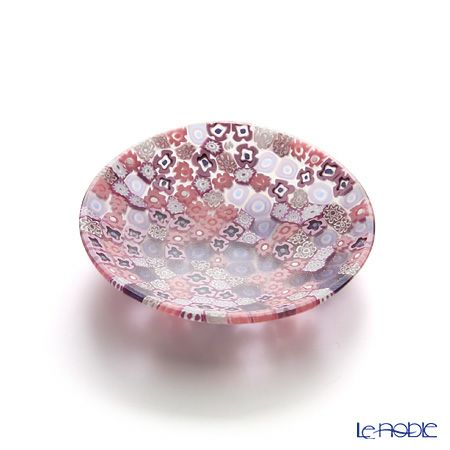 エルコーレモレッティ ミレフィオーリ プレート 8cm ピンク系（214）