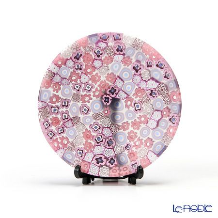 エルコーレモレッティ ミレフィオーリ プレート 8cm ピンク系（214）