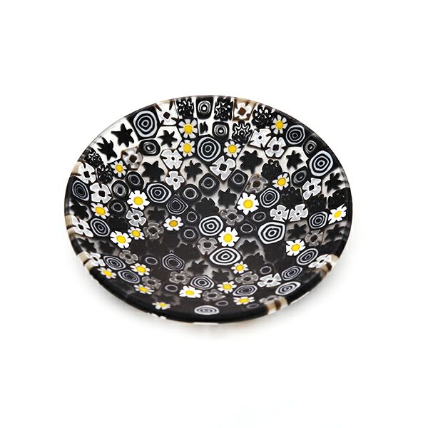 エルコーレモレッティ ミレフィオーリ プレート 8cm モノトーン × カモミール（215）豆皿