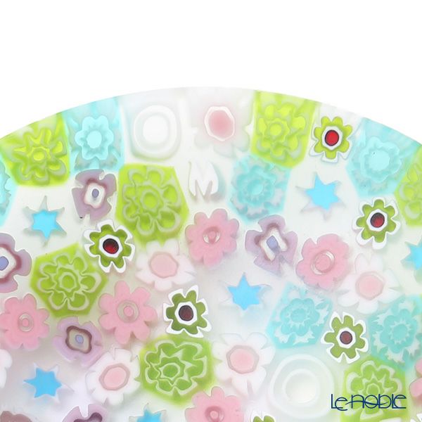 エルコーレモレッティ ミレフィオーリ プレート 8cm グリーンピンク 400 小皿