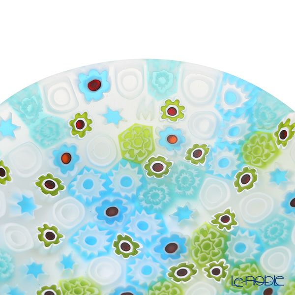 エルコーレモレッティ ミレフィオーリ プレート 8cm ライトブルーグリーン 411 小皿