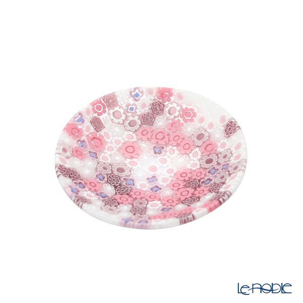 エルコーレモレッティ ミレフィオーリ プレート 8cm ピンク系 428