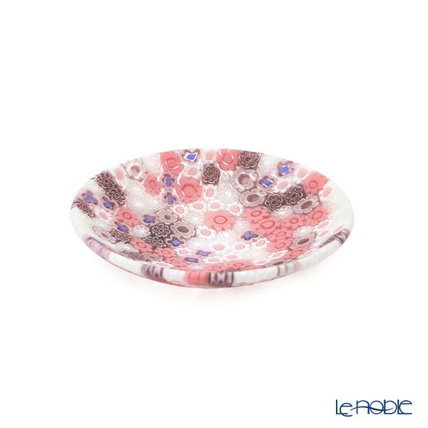 エルコーレモレッティ ミレフィオーリ プレート 8cm ピンク系 428